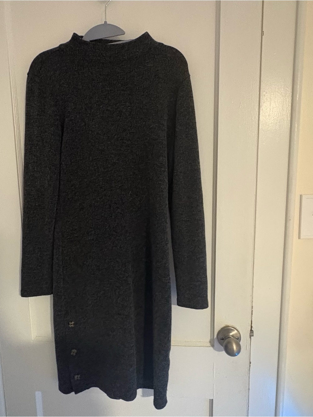 Banana Republic Charcoal Long Sleeve Sweater Dress